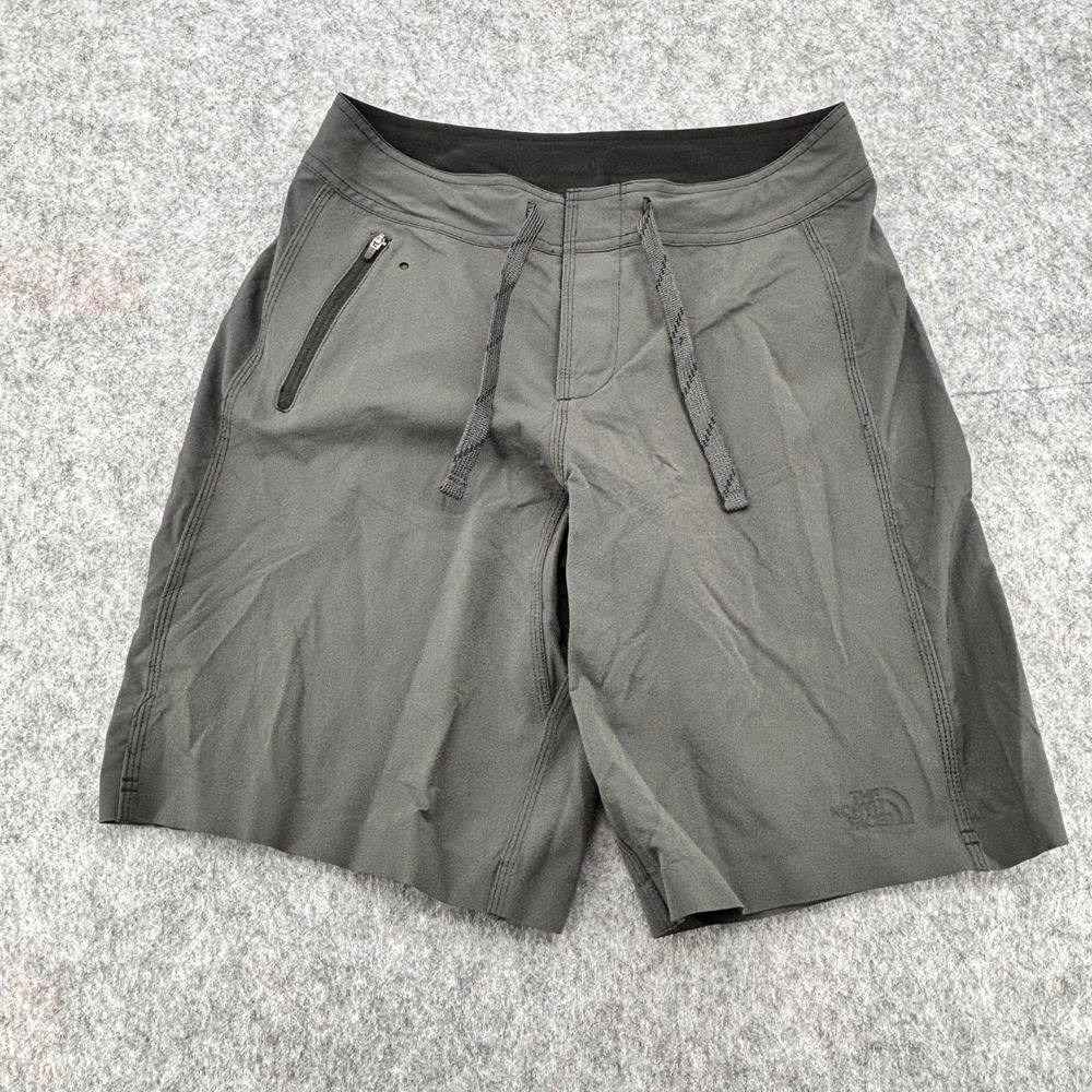 The North Face Mens Gray Stretch Hiking Board Shorts Size 30 Zip Pocket